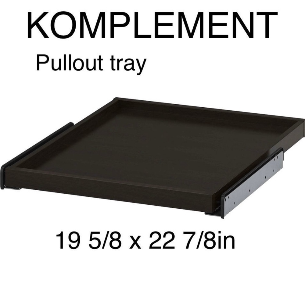 IKEA KOMPLEMENT Pullout tray 802.463.62 black-brown 19 5/8x22 7/8” for PAX frame